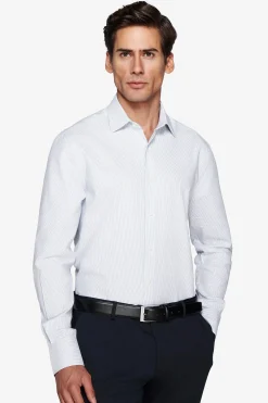 Structured thin striped shirt