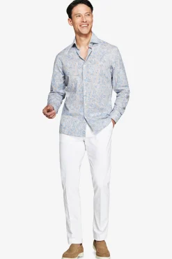 Taupe all over print shirt