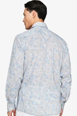 Taupe all over print shirt