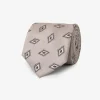 Taupe diamond design tie