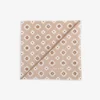 Taupe diamond pattern pocket square
