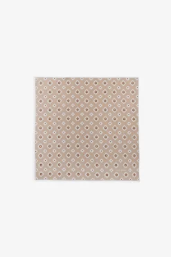 Taupe diamond pattern pocket square