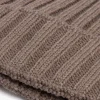 Taupe English rib beanie