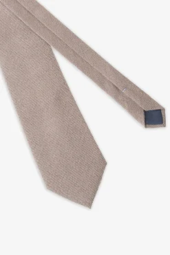 Taupe flannel effect tie