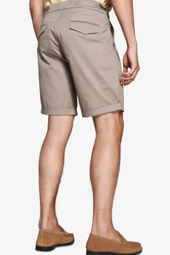 Taupe Herringbone Bermuda shorts