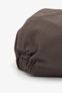 Taupe linen blend flat cap