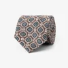 Taupe macro design tie