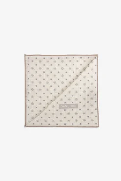 Taupe micro pattern pocket square