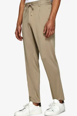 Taupe Relax Tech drawstring trousers