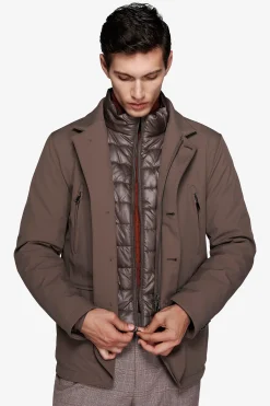 Taupe technical field jacket