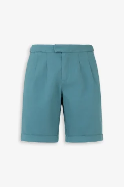 Teal woven Bermuda shorts