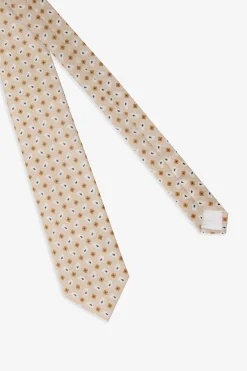 Tobacco cashmere design cotton tie
