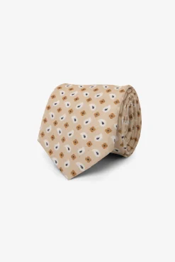 Tobacco cashmere design cotton tie