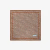 Tobacco diamond design pocket square
