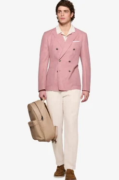 Tropea double-breasted textured blazer