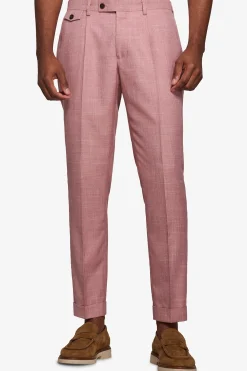 Tropea slub slim suit trousers