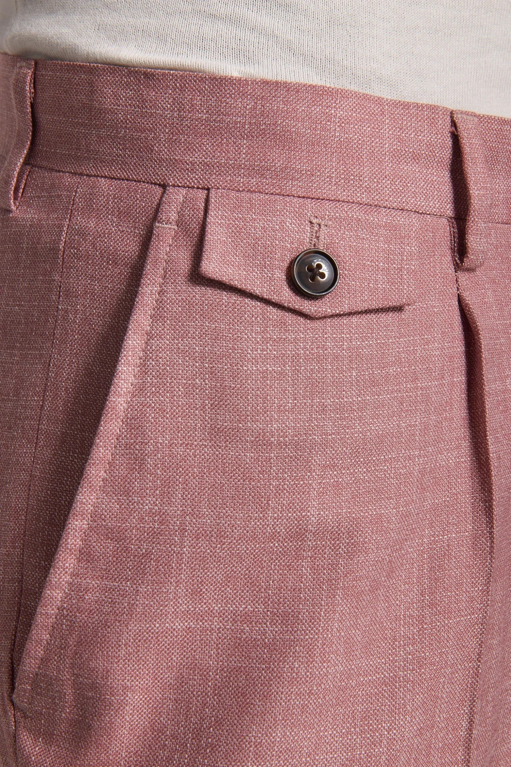 Tropea slub slim suit trousers