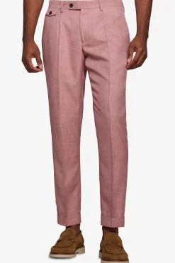 Tropea slub slim suit trousers