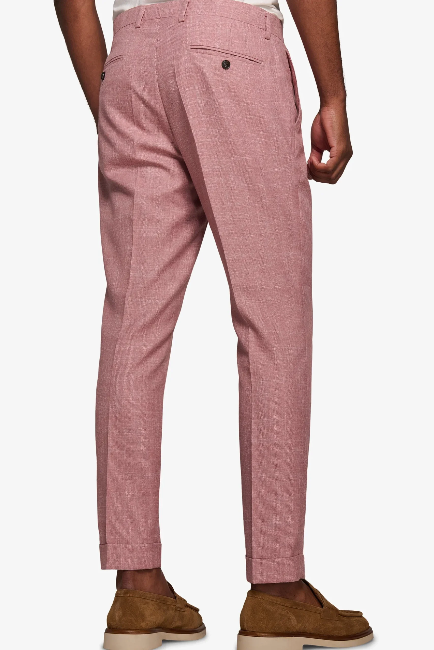 Tropea slub slim suit trousers