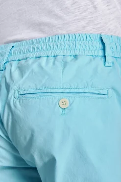 Turquoise parachute fabric drawstring trousers
