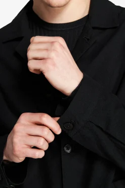 VOLUME Black linen blend blazer