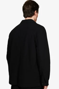 VOLUME Black linen blend blazer