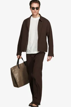 VOLUME Dark brown linen blend jacket
