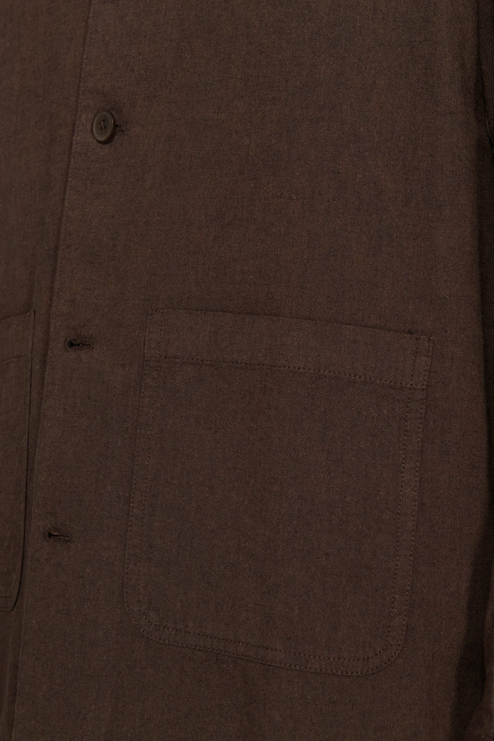 VOLUME Dark brown linen blend blazer