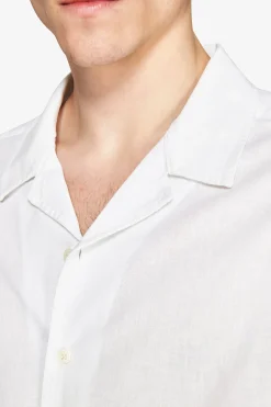 VOLUME White Hawaiian linen blend shirt