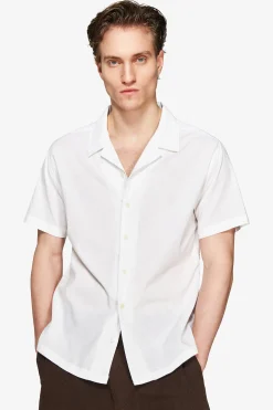 VOLUME White Hawaiian linen blend shirt