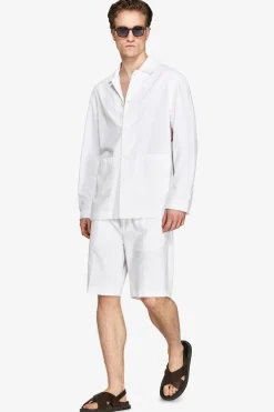 VOLUME White linen blend blazer