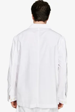 VOLUME White linen blend blazer