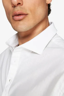 VOLUME White linen blend chester shirt