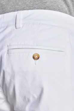 White cotton basic chino bermuda shorts