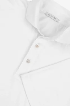 White jersey polo shirt