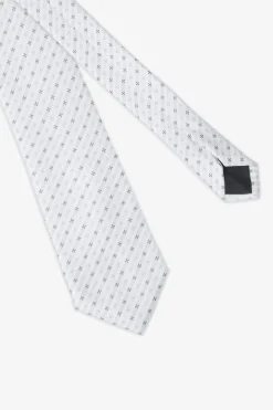 White lily pattern tie