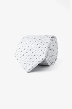 White lily pattern tie
