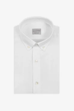 White Oxford button down regular slim shirt
