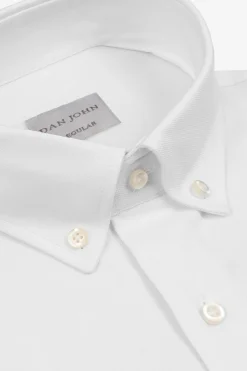 White Oxford button down regular slim shirt