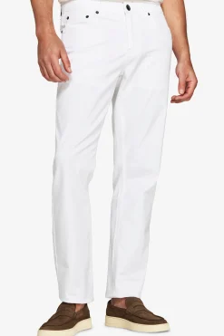 White 5-pockets gabardine trousers
