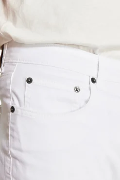 White 5-pockets gabardine trousers
