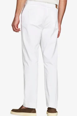White 5-pockets gabardine trousers