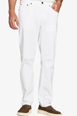 White 5-pockets gabardine trousers