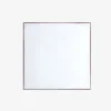 White pocket square with contrasting burgundy border