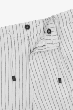 White striped Bermuda shorts
