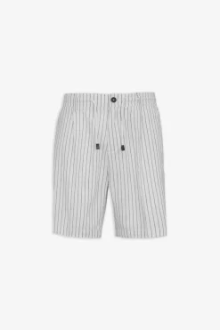 White striped Bermuda shorts