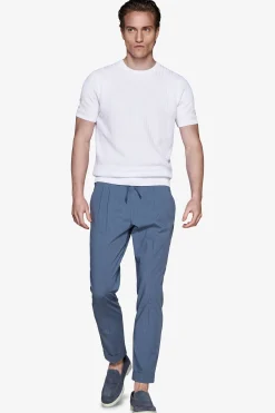 White textured crewneck sweater