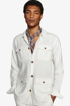 White textured Sahara jacket