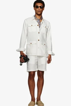 White textured Sahara jacket