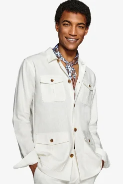 White textured Sahara jacket